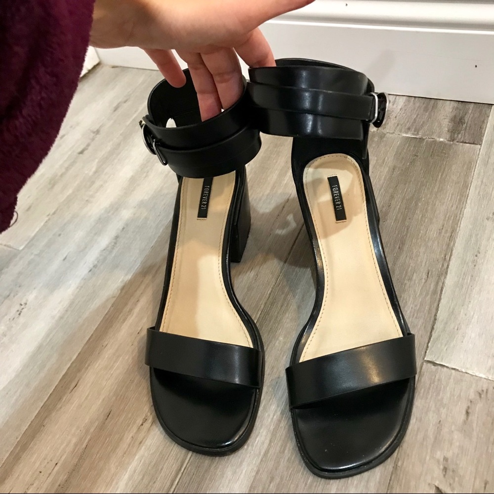 Forever 21 Single Strap Block Heel Pumps